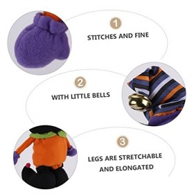 Abaodam Décor dhalloween 1Pc Poupée De Sorcière Télescopique en Peluche en Plastique Jouets De Fenêtre