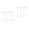 Totority 8 Pcs Fenêtre Filles PVC Stobk Wihte Blanc Up Stand Affichage De Marionnettes Jouer Mini Organisateur Stent Jouet Ho