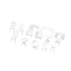 EXCEART 28Pcs Maison Maison de Poupée Paysage Accessoires en Plastique Blanc Modèle Chambre de Poupée: Ornements de Style Min