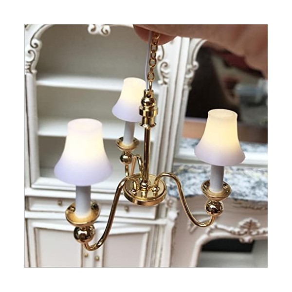 Mini Plafonnier Maison de Poupées Jouet Lampe Suspendu Dollhouse Décoration