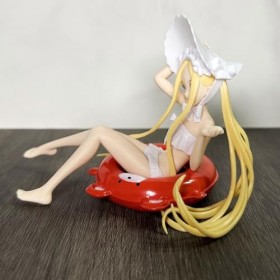 BRUGUI Figurine Ecchi -Bouée de Natation-Abigail- Jolie Fille dodue dans Un Maillot de Bain Assis Statue complète de Personna