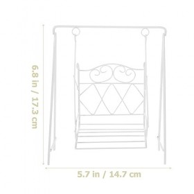 ibasenice Balançoires 1:12 Miniature Porche Balançoire Maison De Poupée Fée Jardin Décoration Balançoire Siège Ornements Mais