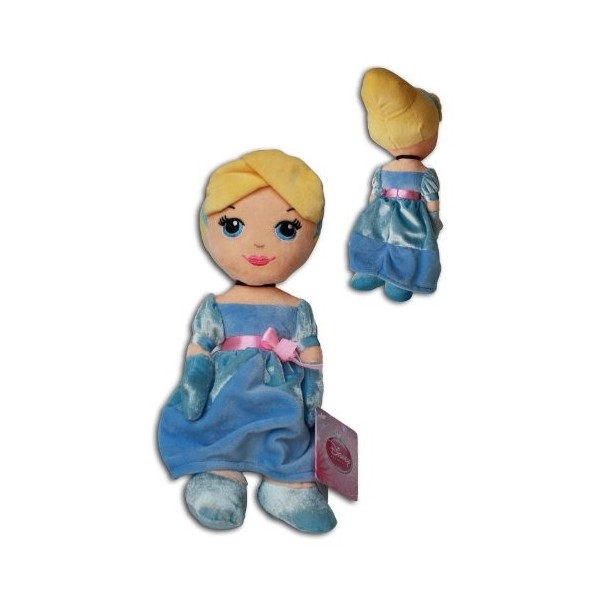 Cendrillon 30cm Princesse Peluche Poupée Disney Cinderella Robe Bleue Blond