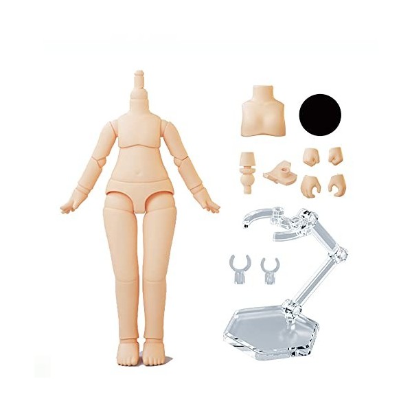 XiDonDon 1/12 Scale BJD Doll Body 9.6cm/11cm YMY2 Body Action Figures Replacement Body Doll Accessories Milky White,11cm 