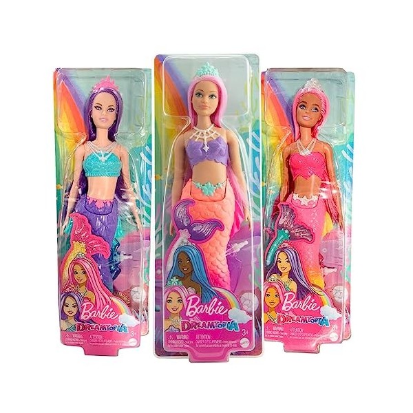 Barbie - Poupée Dreamtopia Mermaid Mod Sdos, Multicolore Mattel HGR08 