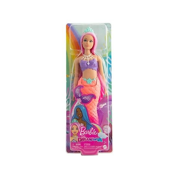 Barbie - Poupée Dreamtopia Mermaid Mod Sdos, Multicolore Mattel HGR08 