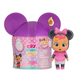 Cry Babies Magic Tears, Winnie The Pooh,Mickey, Minnie Mouse. Mini poupée, Simple, 82663IM, Multicolore