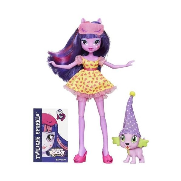 My Little Pony - Equestria Girls : poupée Twilight Sparkle et Spike Le Chiot - Rainbow Rocks