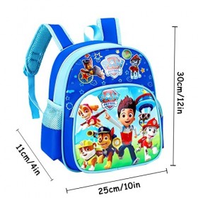 Runup Dog Sac à dos pour enfants de 3 à 8 ans, sac à dos imperméable léger bleu pour garçons filles, crèche, tout-petits