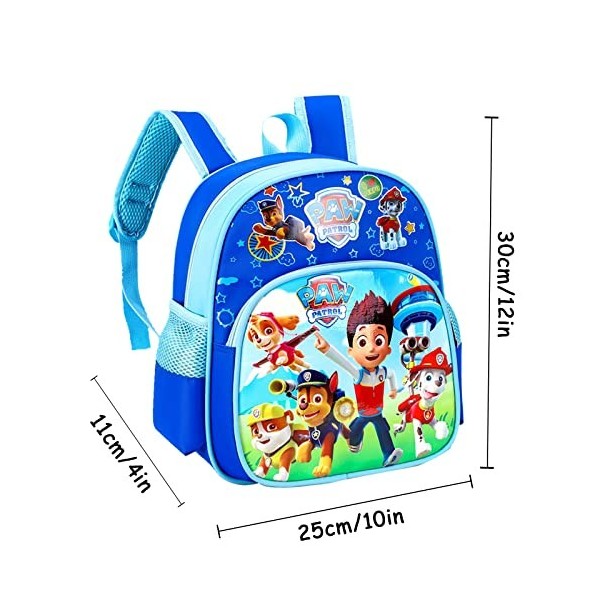 Runup Dog Sac à dos pour enfants de 3 à 8 ans, sac à dos imperméable léger bleu pour garçons filles, crèche, tout-petits