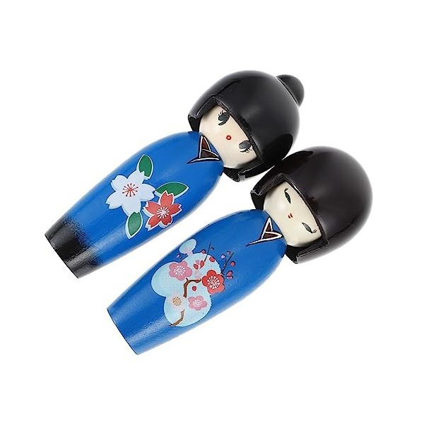 ibasenice 2 Pièces Diva Poupée Jouet Jouets en Bois Jouets Jouets pour Filles Poupées Russes Poupée en Bois Jouet Poupée Japo