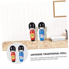 ibasenice 2 Pièces Diva Poupée Jouet Jouets en Bois Jouets Jouets pour Filles Poupées Russes Poupée en Bois Jouet Poupée Japo