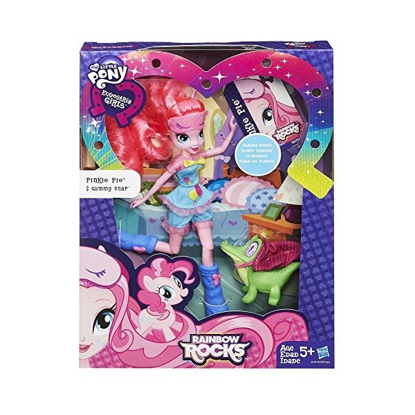 Hasbro B1071 Mon Petit Poney, Lot de Personnages de Equestria Girls: Rainbow Rocks, Pinkie Pie et Gummy Snap