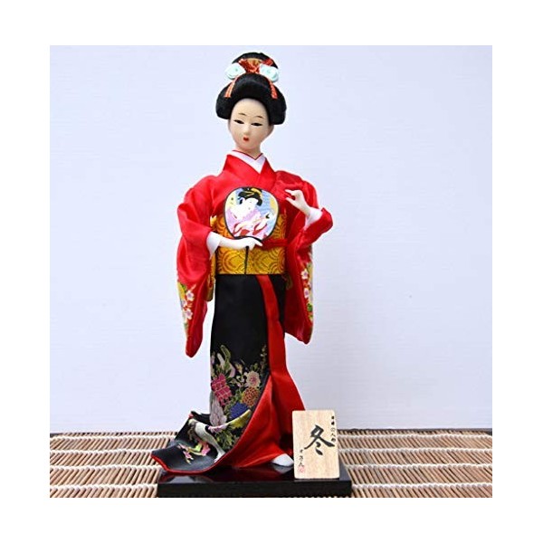 Siunwdiy Poupee Geisha Japonaise Authentique,Belle Traditionnelle Japonaise Kimono Geisha,Maiko Doll,Cadeaux,Décoration,Y01