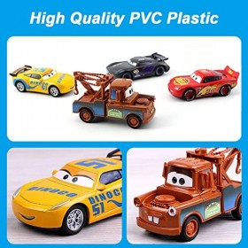 Cars Cake Toppers, Hilloly 4 Pcs Cars Décoration De Gâteau Lightning McQueen Figurines Fournitures Décoration Postuler à Garç