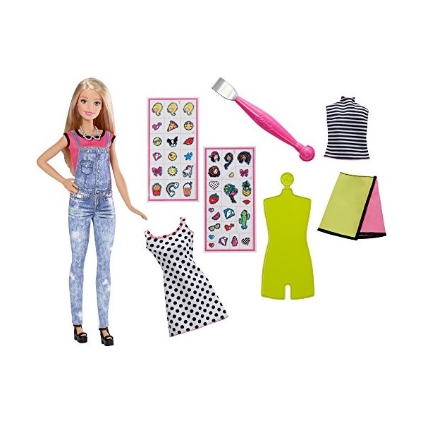 Barbie- Coffret DIY Mode Émoticône Poupée Mannequin, DYN93