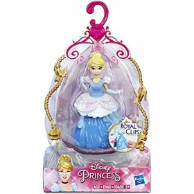 Disney Princess Royal Clips Lot de 2 figurines articulées Cendrillon et Raiponce 9 cm