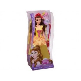 Coffret poupée Belle Coiffure de Princesse - Poupee Mannequin 30 cm + mèches orangées - Set Princess Fille + 1 Carte - nouvea
