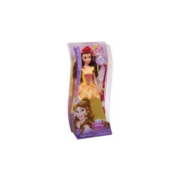 Coffret poupée Belle Coiffure de Princesse - Poupee Mannequin 30 cm + mèches orangées - Set Princess Fille + 1 Carte - nouvea