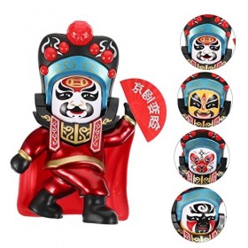 Abaodam 2 Pièces Poupée Changeante De Visage De Lopéra du Sichuan Ornement De Tableau De Bord De Voiture Personnages Dopéra