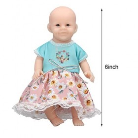 Poupée Bébé, Jouet Nouveau-né Réaliste en Silicone de 15,2 Cm, Poupée pour Bébé comme Meilleur Cadeau danniversaire pour Les