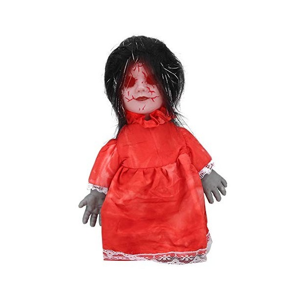 GOTOTOP Poupée de Marche effrayante dhalloween avec Son, poupée effrayante dhalloween poupée de Marche effrayante hantée Co