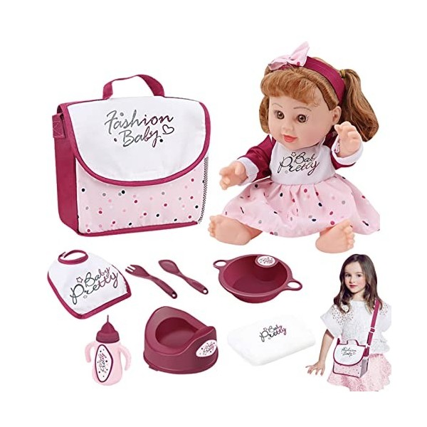 Jouets de poupée bébé,Poupées bébé Mignonnes poupée bébé Fille réaliste avec vêtements et Accessoires de poupée - Jouet sûr e