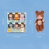 Frotox 6pcs 11cm 3.5inch Dormir Bébé Poupée avec des Vêtements Mignon Animal de Bande Dessinée Lapin Poupée Enfants Jouet pou