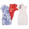 ibasenice 3 Pièces Vêtements De Poupée Robes Jouets Bébé Poupée Robe Costumes Vêtements Tenue Robe Chinoise Vintage Vêtements