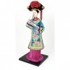 Ruilogod Broirider Vêtements Chine Qing Dynastie Princesse Poupée Artisanat Fuchsia Bleu