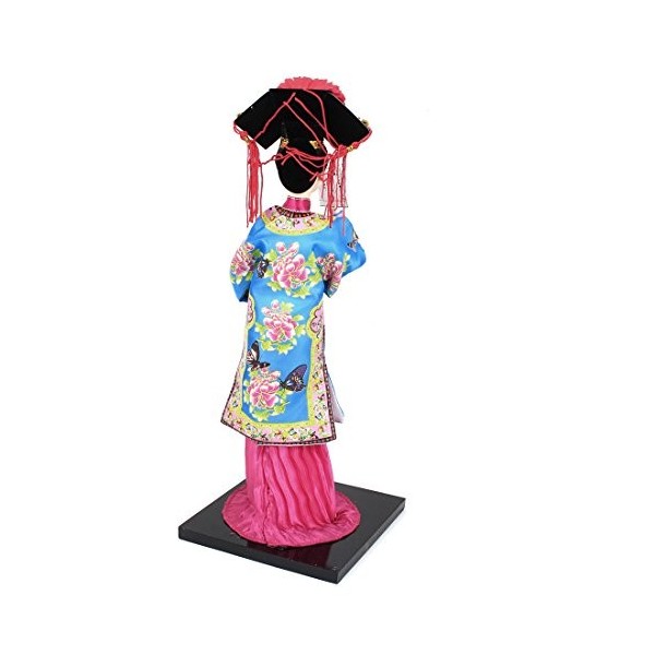 Ruilogod Broirider Vêtements Chine Qing Dynastie Princesse Poupée Artisanat Fuchsia Bleu