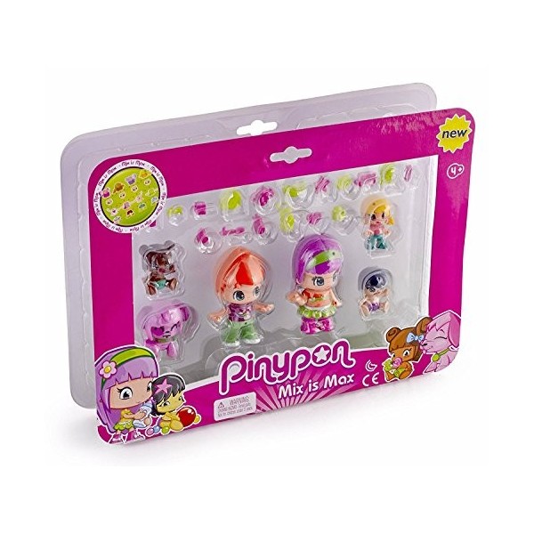 Pinypon - 700014086 - Enfants et Bébés, Paquet de 6 Figurines Famosa 