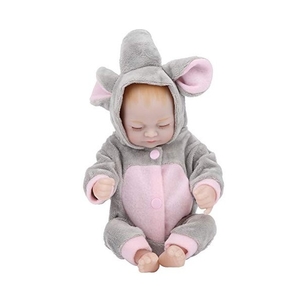 Zerodis Simulation bébé Dormir poupée poupée réaliste Silicone Fermeture Yeux Jouets de Bain Cadeau pour Enfants garçons et F