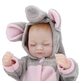 Zerodis Simulation bébé Dormir poupée poupée réaliste Silicone Fermeture Yeux Jouets de Bain Cadeau pour Enfants garçons et F