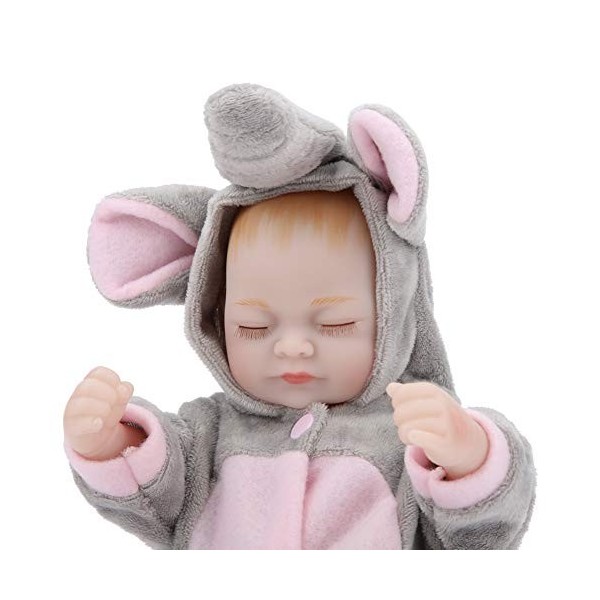 Zerodis Simulation bébé Dormir poupée poupée réaliste Silicone Fermeture Yeux Jouets de Bain Cadeau pour Enfants garçons et F