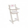 Chaise Haute Design Chic Coeurs 53 cm, Rose et Blanc pour Poupee - Meuble, Accessoire Repas Poupon - Set Jouet Fille + 1 Cart