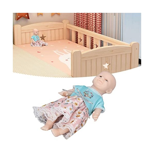 Alomejor Baby Doll, 6in Full Silicone Newborn Doll Soft Lifelike Reborn Doll Toy pour Les Enfants de Plus de 3 Ans Poupées et