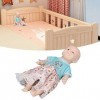 Alomejor Baby Doll, 6in Full Silicone Newborn Doll Soft Lifelike Reborn Doll Toy pour Les Enfants de Plus de 3 Ans Poupées et