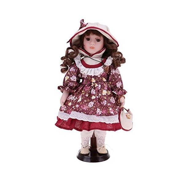 F Fityle 30cm Classique Porcelaine Personnes Action Figure Fille en Robe Cadeau