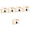 Toyvian 16 Pcs Ornements Modèle Chat Orange Maison De Poupée en Résine