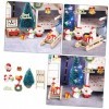 KOMBIUDA 1 Jeu Mini Set De Noel Mini Ornements De Noël Mini Accessoires De Maison De Noël Mini Bonhomme De Neige Miniature De