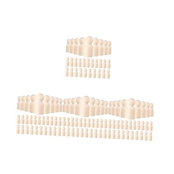 Gadpiparty 150 Pièces Petit Bonhomme en Bois Gens De Cheville De Bois Figurine en Bois Inachevée Dessin De Figurine en Bois A