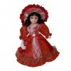 MagiDeal en Porcelaine Avez Robe de Princesse à Fleurs Jouet pour Enfant - 30cm, Rouge