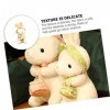 Toyvian 2 Pièces Lapin en Peluche Poupée en Peluche Lapin Jouet Lapin Câlin Jouet Lapin du Nouvel an Ornements De Poupée De B