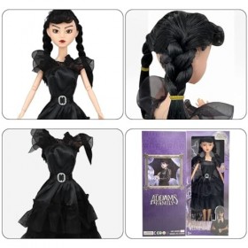 Jooheli Poupées Mercredi Addams, Poupées Famille Addams, Jouets Mercredi, pour Enfants et Adultes, Halloween, Carnaval, Pâque