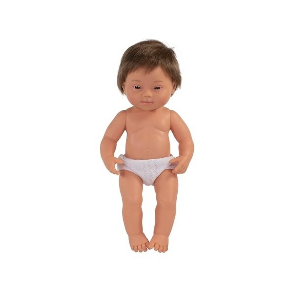 Miniland Poupée de bébé avec Syndrome de Down Caucasian Boy 38 cm