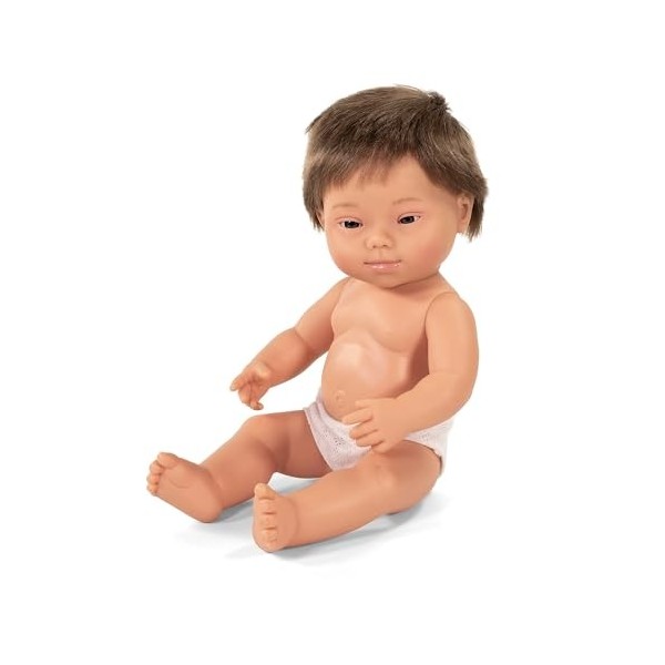 Miniland Poupée de bébé avec Syndrome de Down Caucasian Boy 38 cm