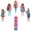 Barbie Color Reveal poupée avec 7 éléments mystère, série Fête, 4 sachets surprise, modèle aléatoire, jouet pour enfant, GTR9