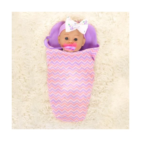 Festfun Poupée Poupon 30cm Réaliste Poupée Bébé à Corps Doux avec Sac de Couchage 30cm Poupée Poupon de Nouveau Né Mignon Pou