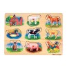 Melissa & Doug Puzzle Sonore Animaux de la Ferme, Cadeau pour enfants de 2 3 4 ans,Jouet en bois Montessori, Jouets déveil e